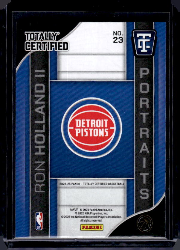 2024-25 Panini Totally Certified #23 Ron Holland II Portraits Mirror
