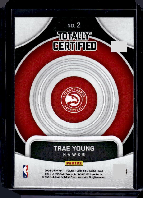 2024-25 Panini Totally Certified #2 Trae Young On Target