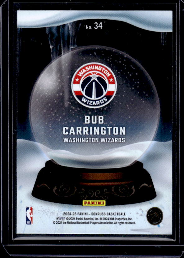 2024-25 Donruss #34 Bub Carrington Snow Globe