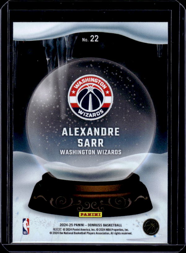 2024-25 Donruss #22 Alexandre Sarr Snow Globe