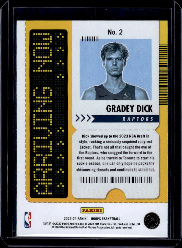 2023-24 Hoops Winter #2 Gradey Dick Arriving Now