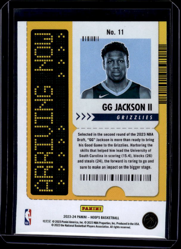 2023-24 Hoops #11 GG Jackson II Arriving Now
