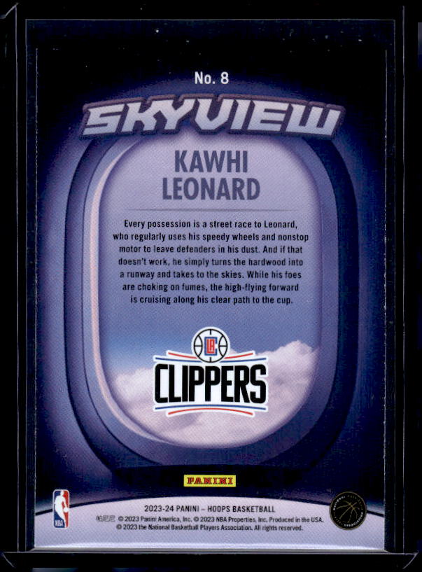 2023-24 Hoops #8 Kawhi Leonard Skyview