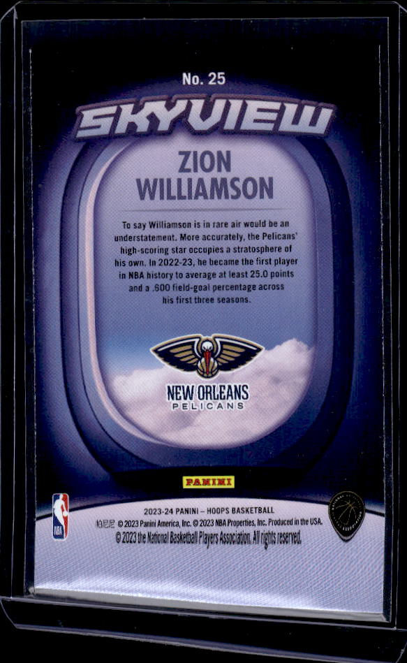 2023-24 Hoops #25 Zion Williamson Skyview