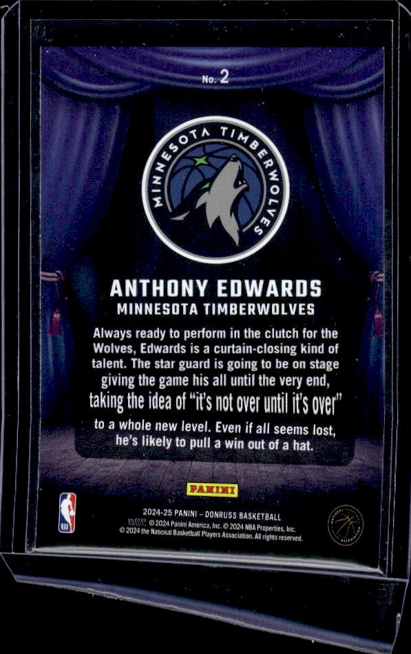 2024-25 Donruss #2 Anthony Edwards Magicians