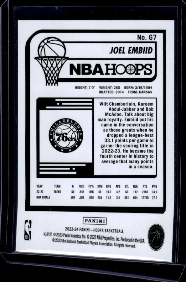 2023-24 Hoops #67 Joel Embiid