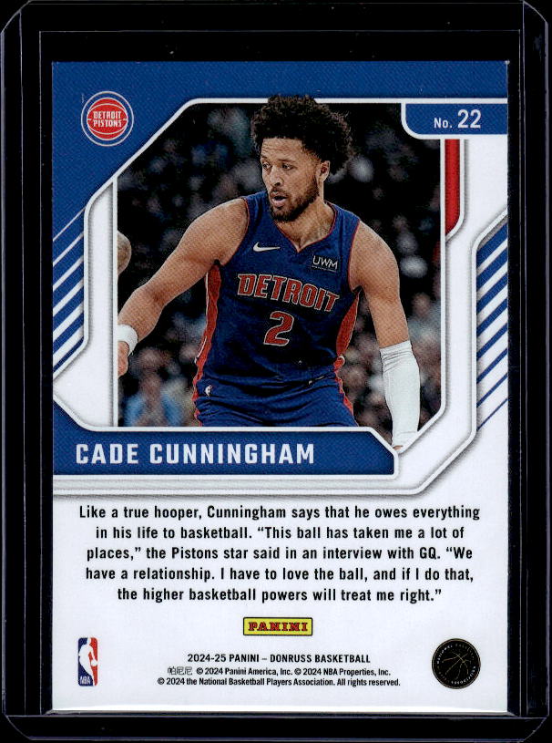 2024-25 Donruss #22 Cade Cunningham Franchise Features