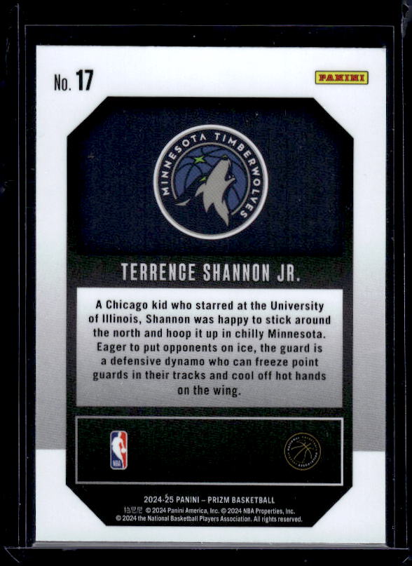 2024-25 Panini Prizm #224 Terrence Shannon Jr.