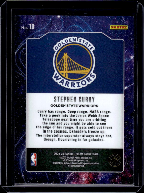 2024-25 Panini Prizm #10 Stephen Curry Deep Space