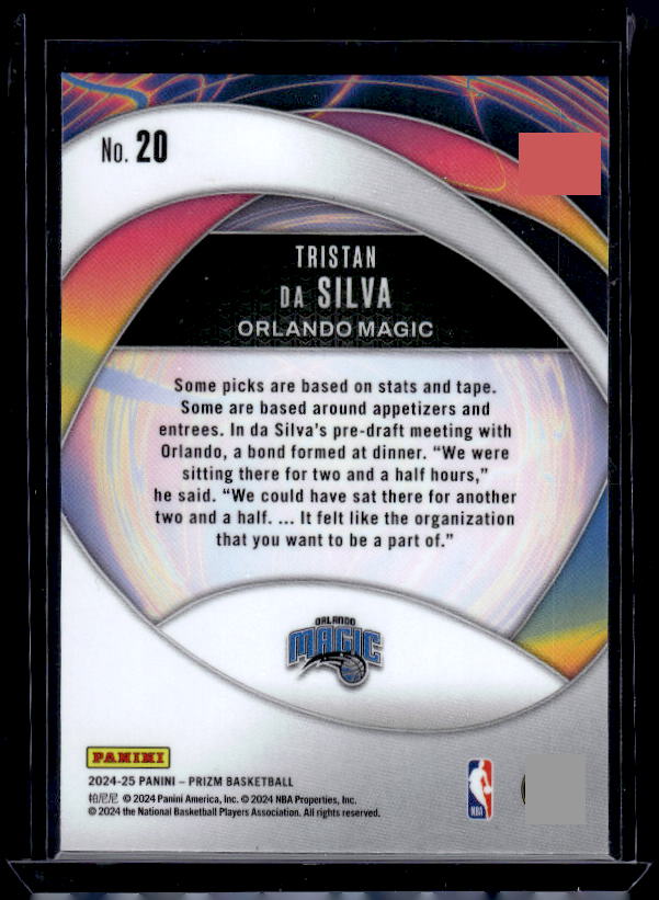 2024-25 Panini Prizm #20 Tristan da Silva Instant Impact