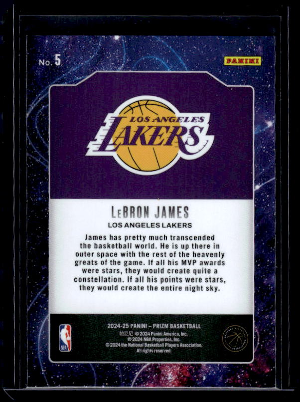 2024-25 Panini Prizm #5 LeBron James Deep Space