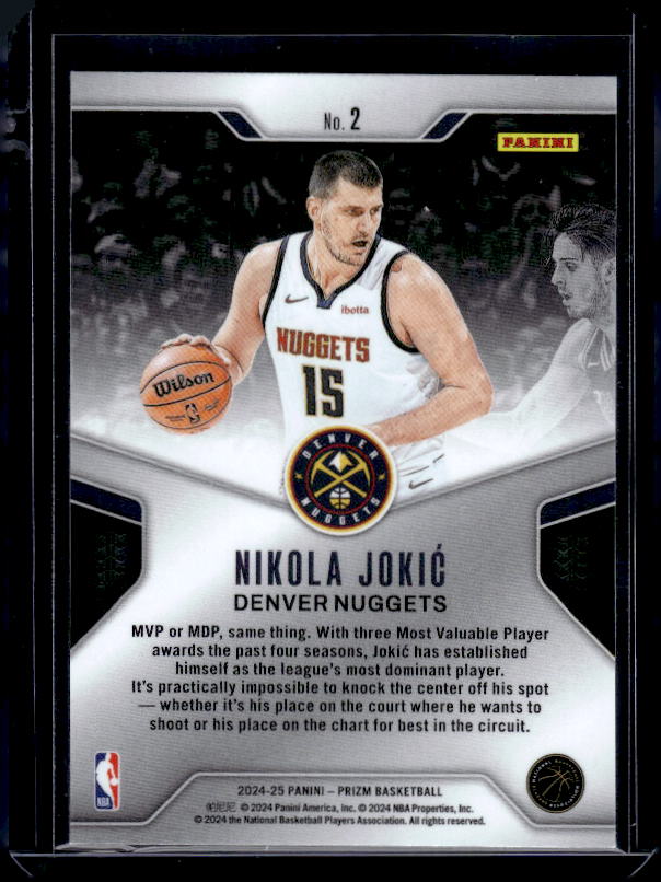 2024-25 Panini Prizm #2 Nikola Jokic Dominance