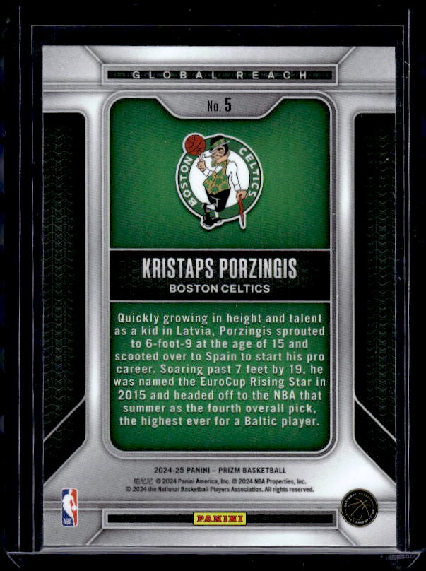 2024-25 Panini Prizm #5 Kristaps Porzingis Global Reach