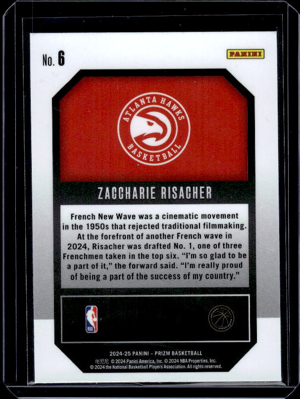 2024-25 Panini Prizm #6 Zaccharie Risacher Emergent