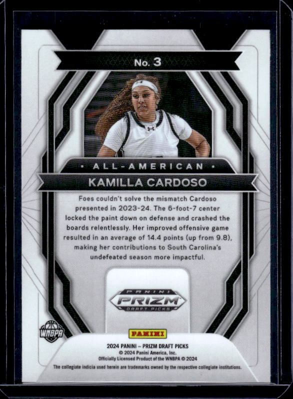 2024 Panini Prizm Draft Picks #3 Kamilla Cardoso