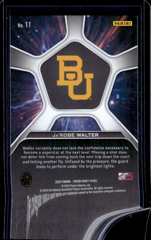 2024 Panini Prizm Draft Picks #11 Ja'Kobe Walter Deep Space