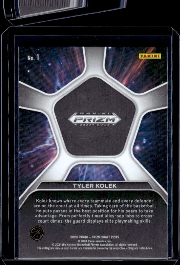 2024 Panini Prizm Draft Picks #1 Tyler Kolek Deep Space