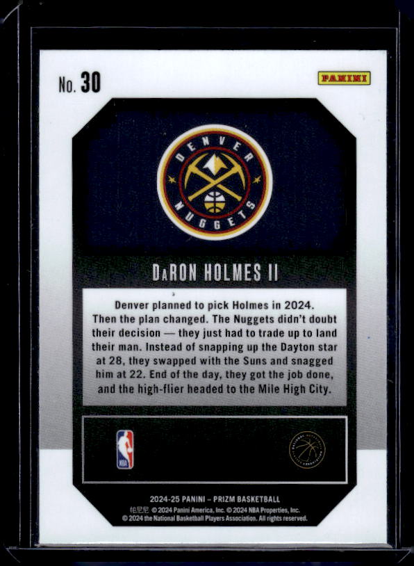 2024-25 Panini Prizm #30 DaRon Holmes II Emergent