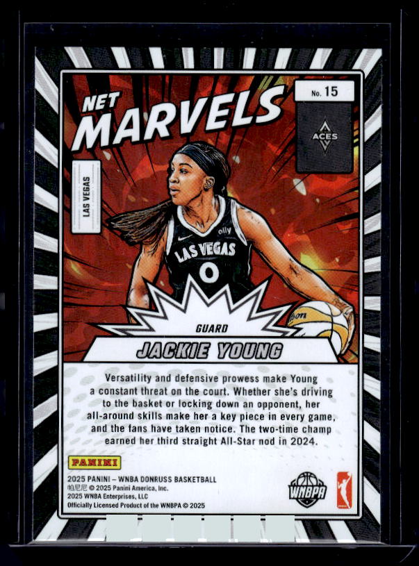 2025 Donruss WNBA #15 Jackie Young Net Marvels