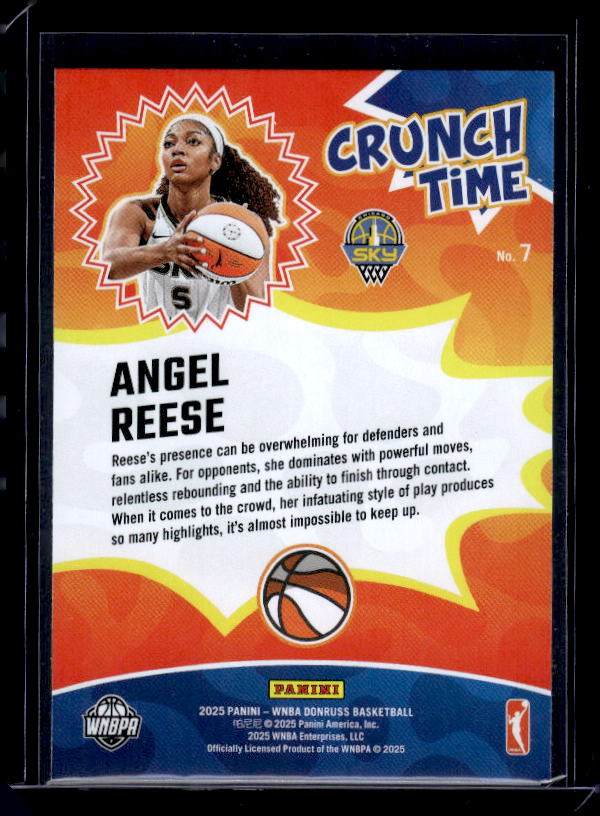 2025 Donruss WNBA #7 Angel Reese Crunch Time