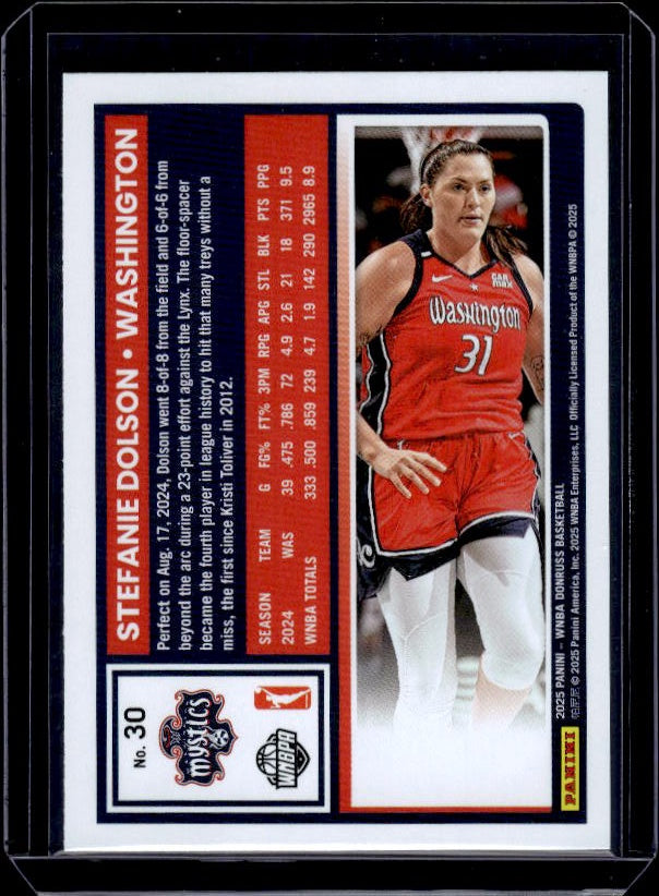2025 Donruss WNBA #30 Stefanie Dolson
