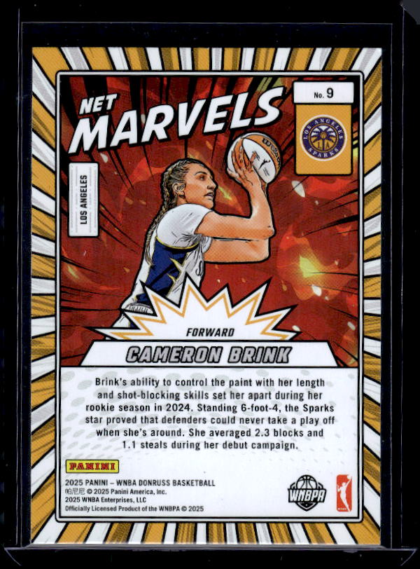 2025 Donruss WNBA #9 Cameron Brink Net Marvels