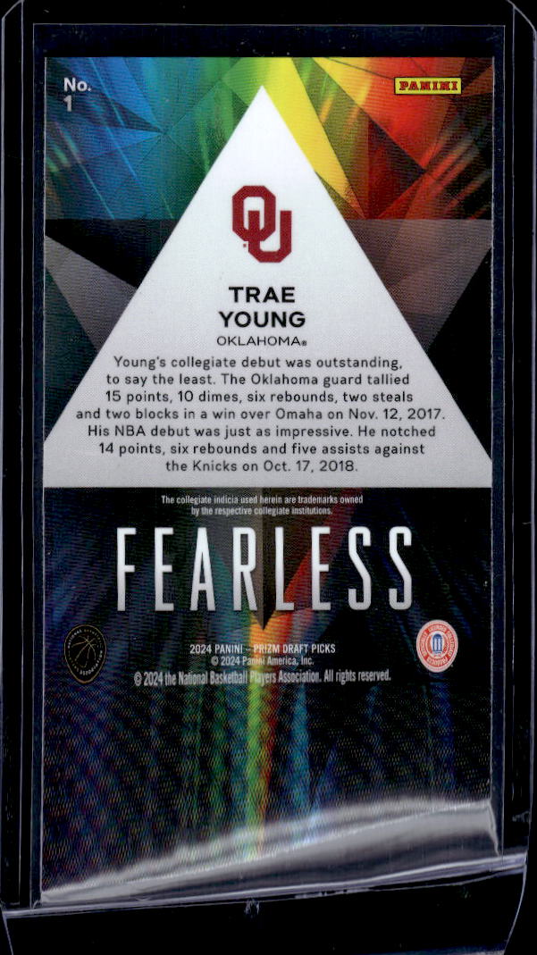 2024 Panini Prizm Draft Picks #1 Trae Young Fearless
