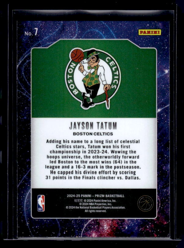 2024-25 Panini Prizm #7 Jayson Tatum Deep Space