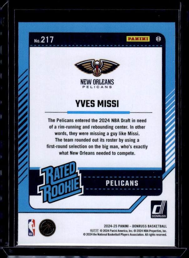 2024-25 Donruss #217 Yves Missi Holo Winter