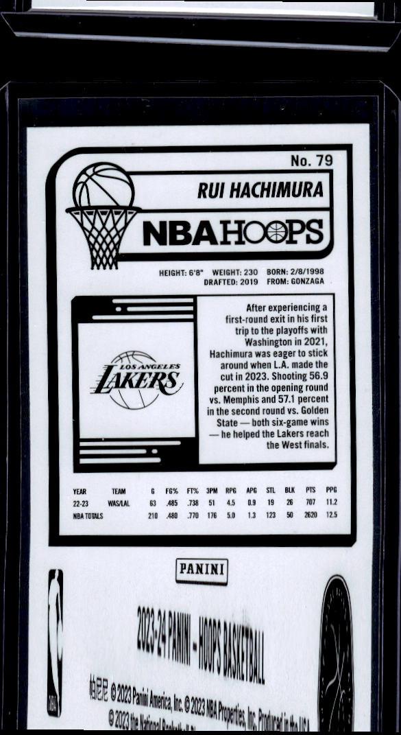 2023-24 Hoops #79 Rui Hachimura Purple