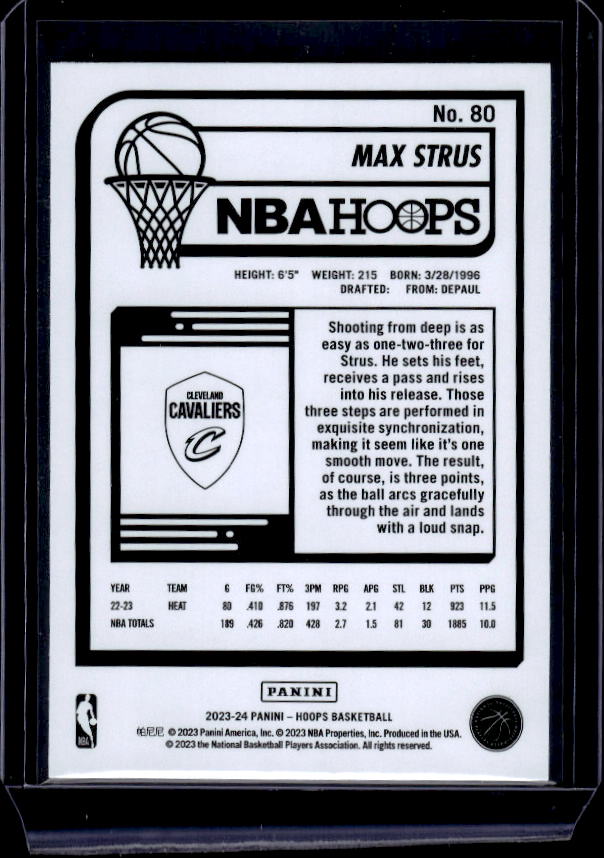 2023-24 Hoops #80 Max Strus Teal Explosion