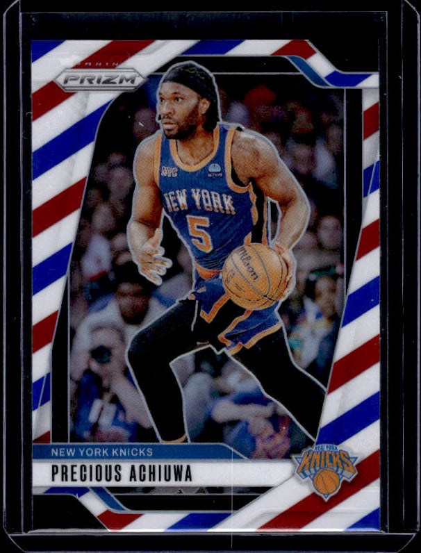 2024-25 Panini Prizm #42 Precious Achiuwa Prizms Red White and Blue