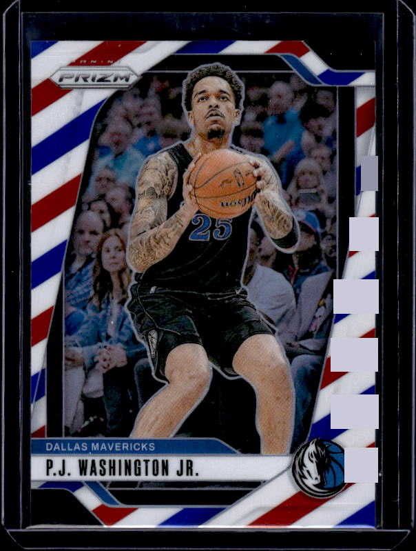 2024-25 Panini Prizm #174 P.J. Washington Jr. Prizms Red White and Blue