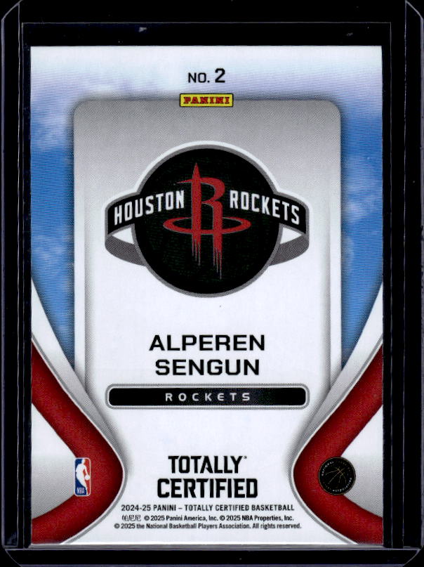 2024-25 Panini Totally Certified #2 Alperen Sengun Franchise Foundations Mirror