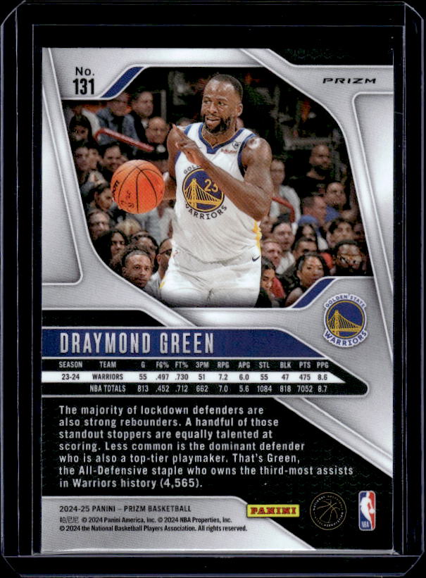 2024-25 Panini Prizm #131 Draymond Green Prizms Green