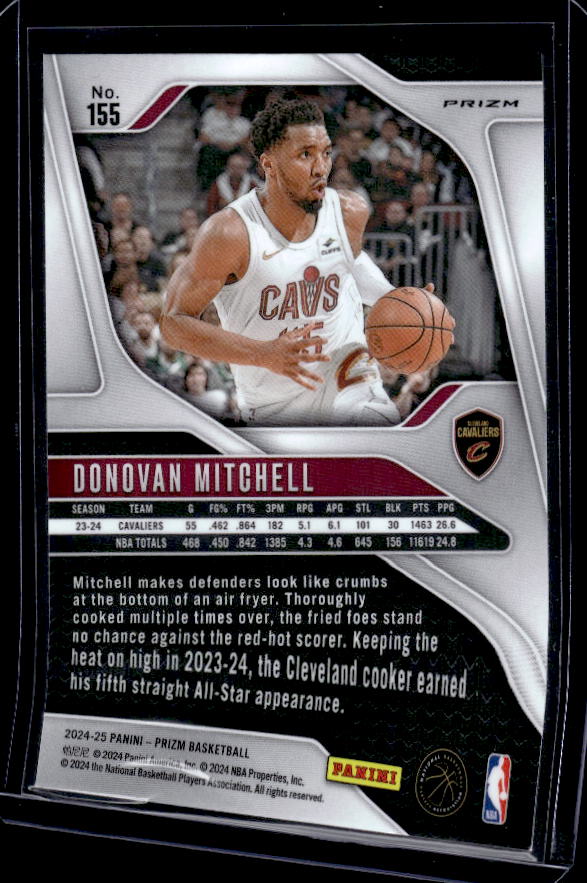 2024-25 Panini Prizm #155 Donovan Mitchell Prizms Green