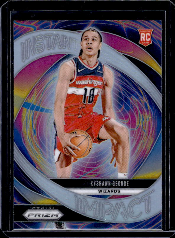 2024-25 Panini Prizm #19 Kyshawn George Instant Impact Prizms Silver