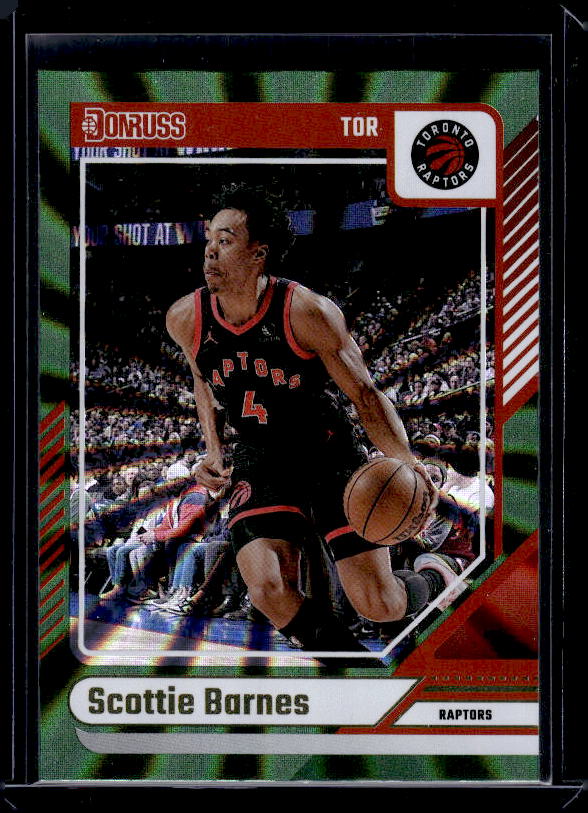 2024-25 Donruss #153 Scottie Barnes Holo Green Laser