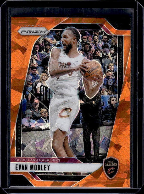 2024-25 Panini Prizm #148 Evan Mobley Prizms Orange Ice
