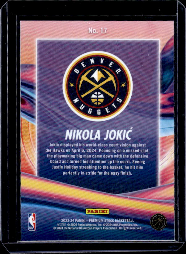 2023-24 Hoops Premium Stock #17 Nikola Jokic Anti Gravity