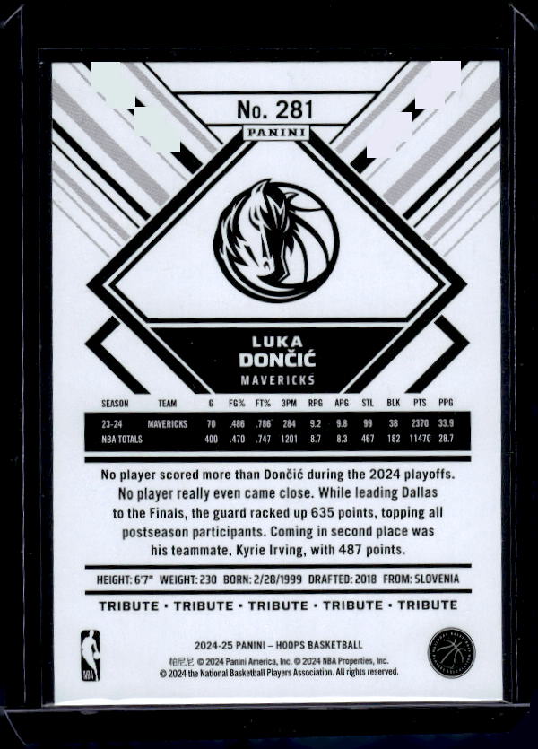 2024-25 Hoops Winter #281 Luka Doncic