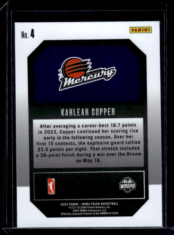2024 Panini Prizm WNBA #4 Kahleah Copper Top Tier