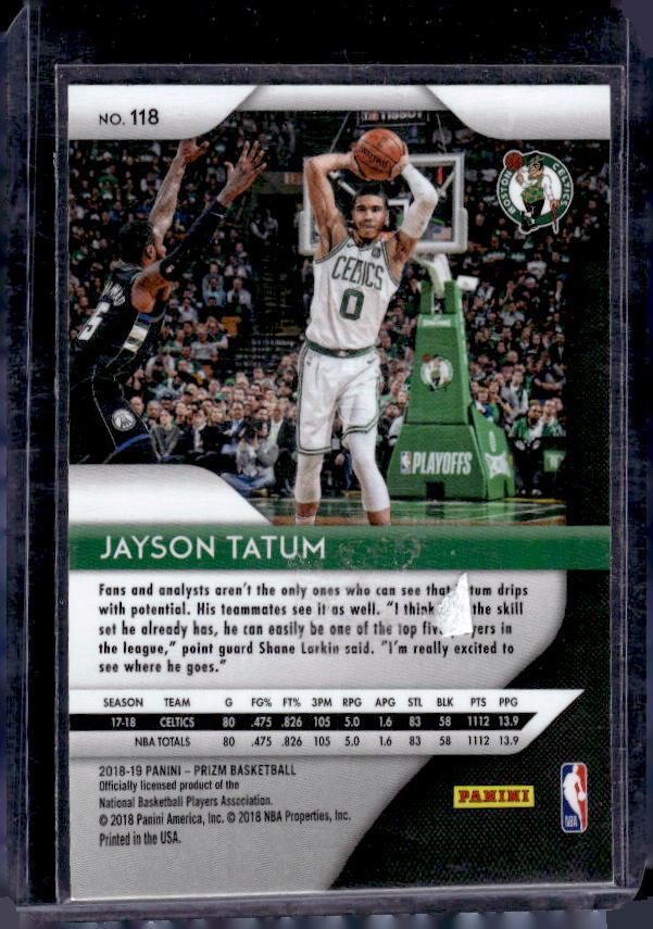 2018-19 Panini Prizm #118 Jayson Tatum