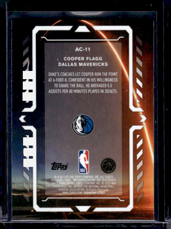 2025-26 Topps Chrome #AC-11 Cooper Flagg Activators