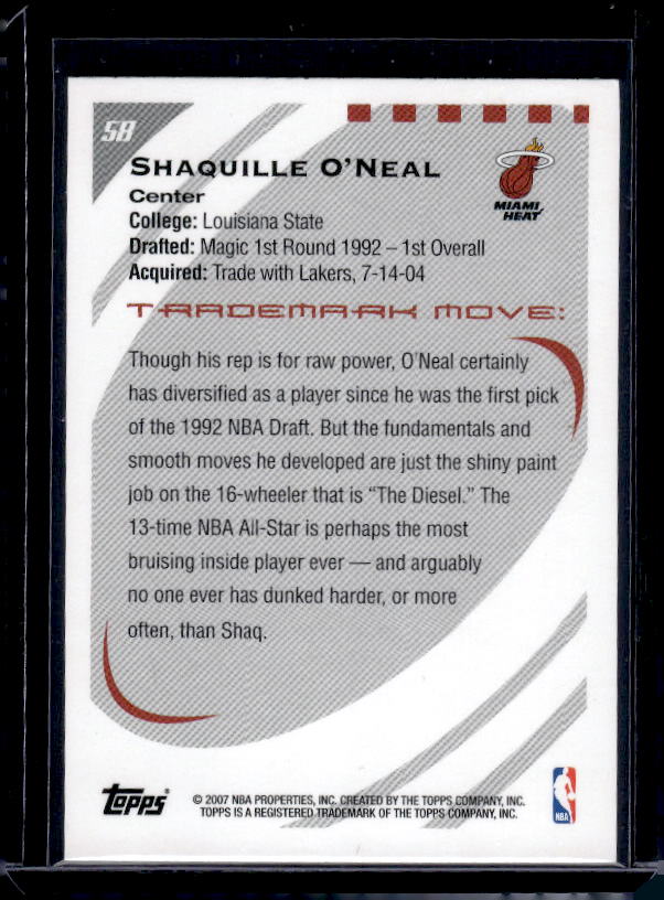 2006-07 Topps Trademark Moves #58 Shaquille O'Neal