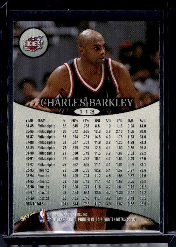 1998-99 SkyBox Molten Metal #113 Charles Barkley