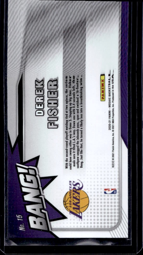 2020-21 Panini Mosaic #15 Derek Fisher Bang!