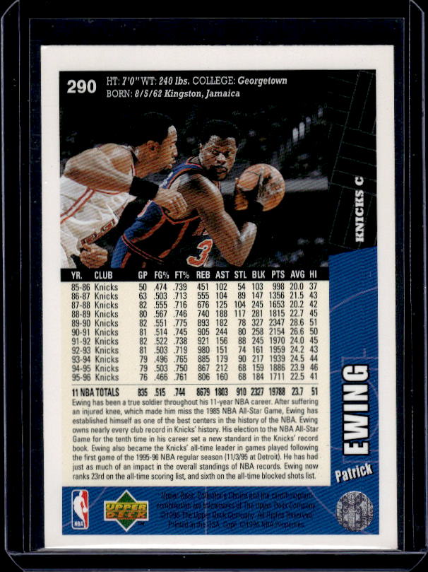 1996-97 Collector's Choice #290 Patrick Ewing