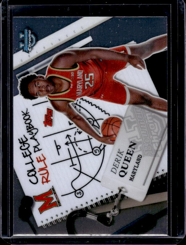 2024-25 Bowman University Chrome #CRP-6 Derik Queen College Rule Playbook