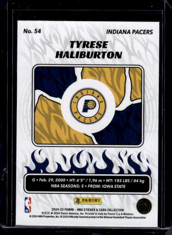 2024-25 Panini NBA Sticker & Card Collection #54 Tyrese Haliburton Cards Silver